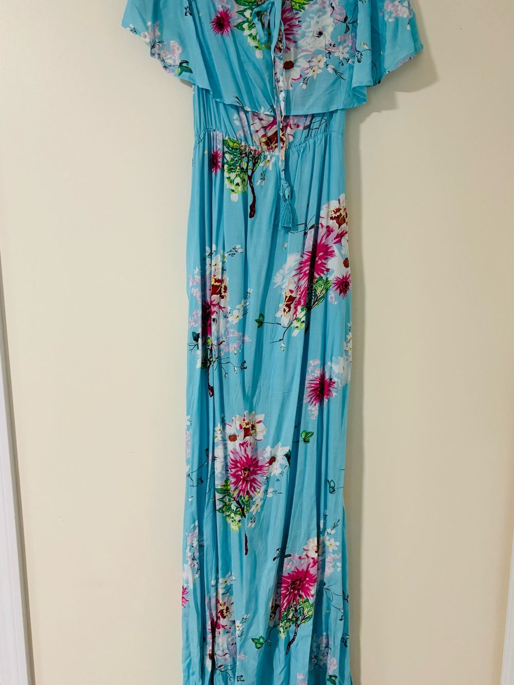Davi & Dani Blue Floral Maxi Dress – NWT M